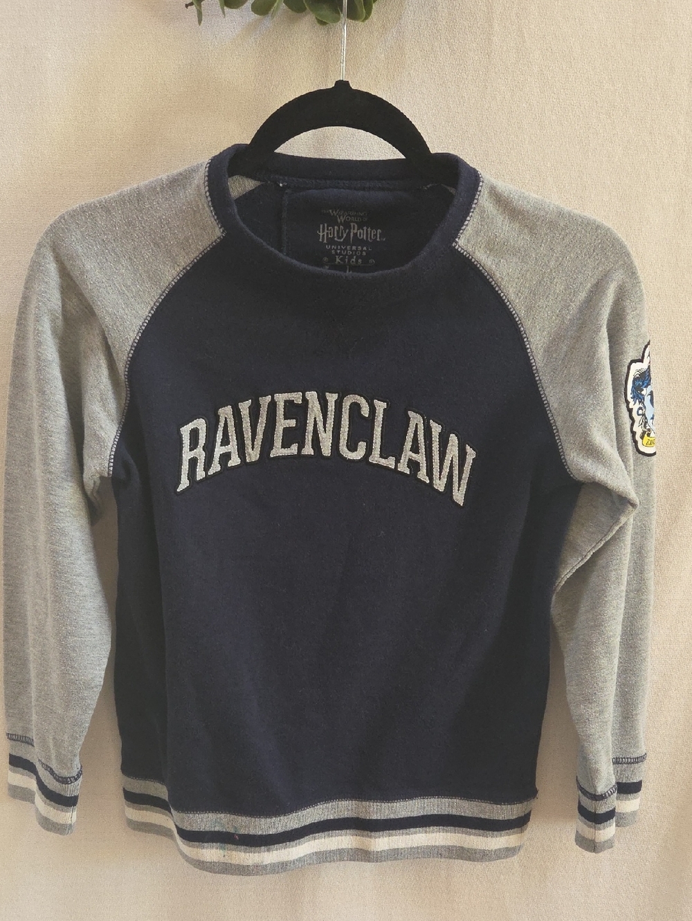 Harry Potter Kids Ravenclaw Crewneck Sweatshirt - Navy & Gray